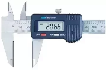 Digital caliper with carbide tipped faces